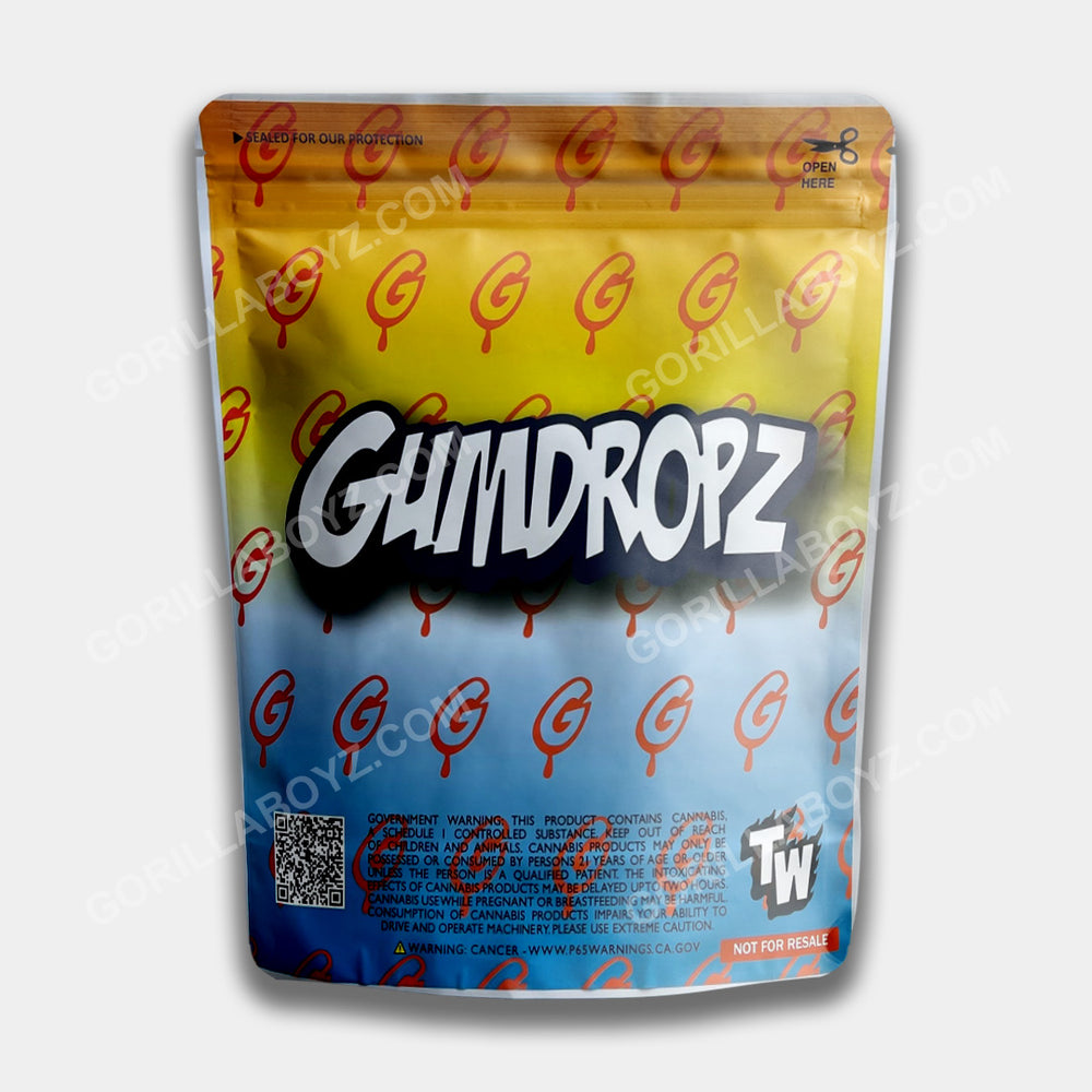 Gumdropz Gummi Peachieos Mylar Bag 16 Oz (1lb) | Packaging