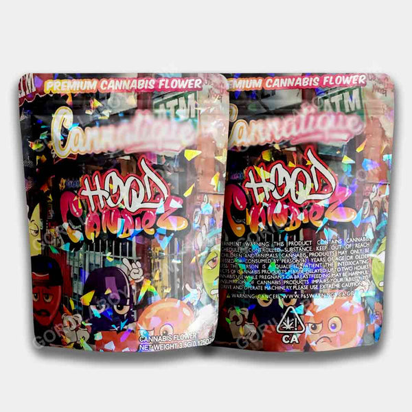 Hood Candiez Holographic mylar bags 3.5 grams