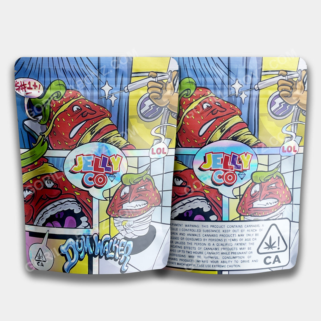 Jelly Co Mylar Bag 3.5 Grams SmellProof Ziplocks Gorilla Boyz Inc