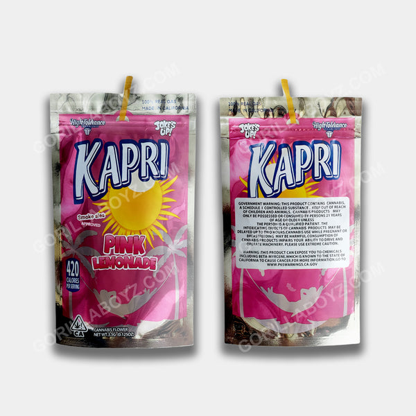 Kapri Pink Lemonade mylar bags 3.5 grams