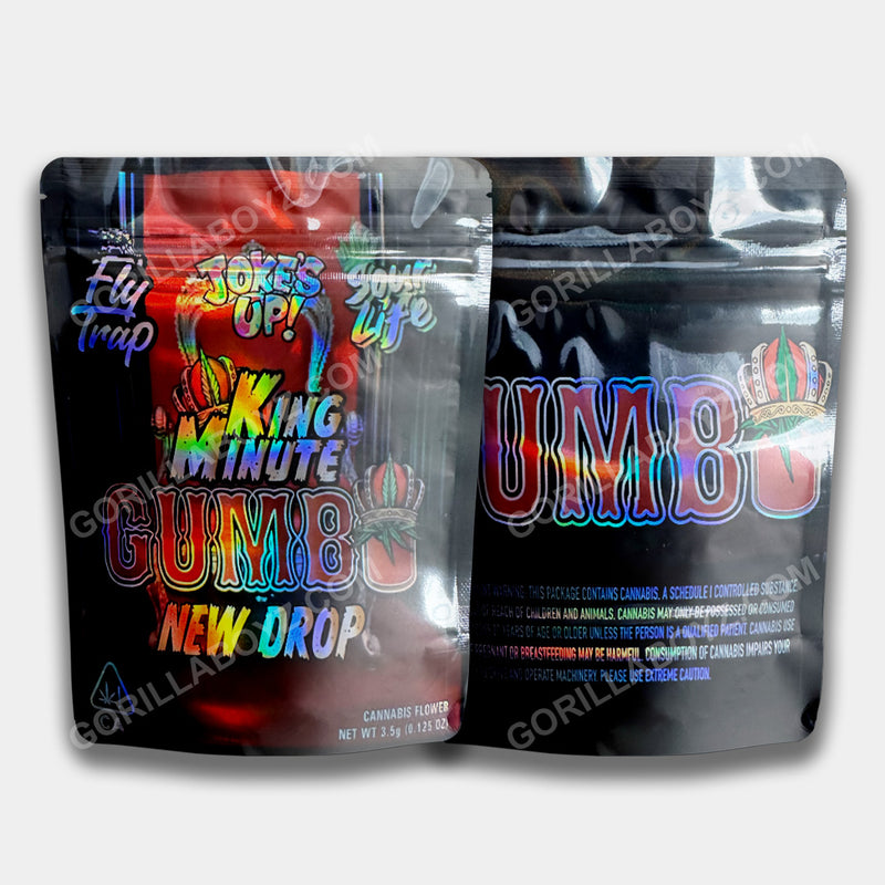 King Minute Gumbo Black mylar bags 3.5 grams