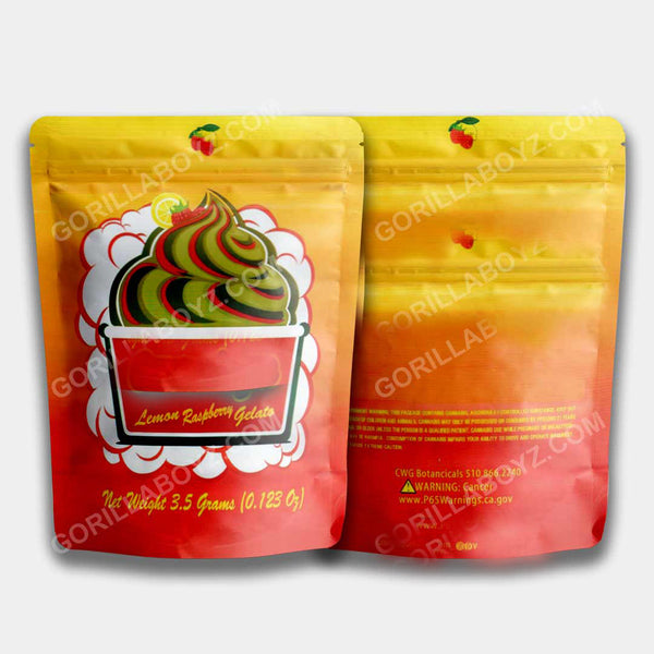 Lemon Raspberry Gelato Mylar Bag 3.5 Grams