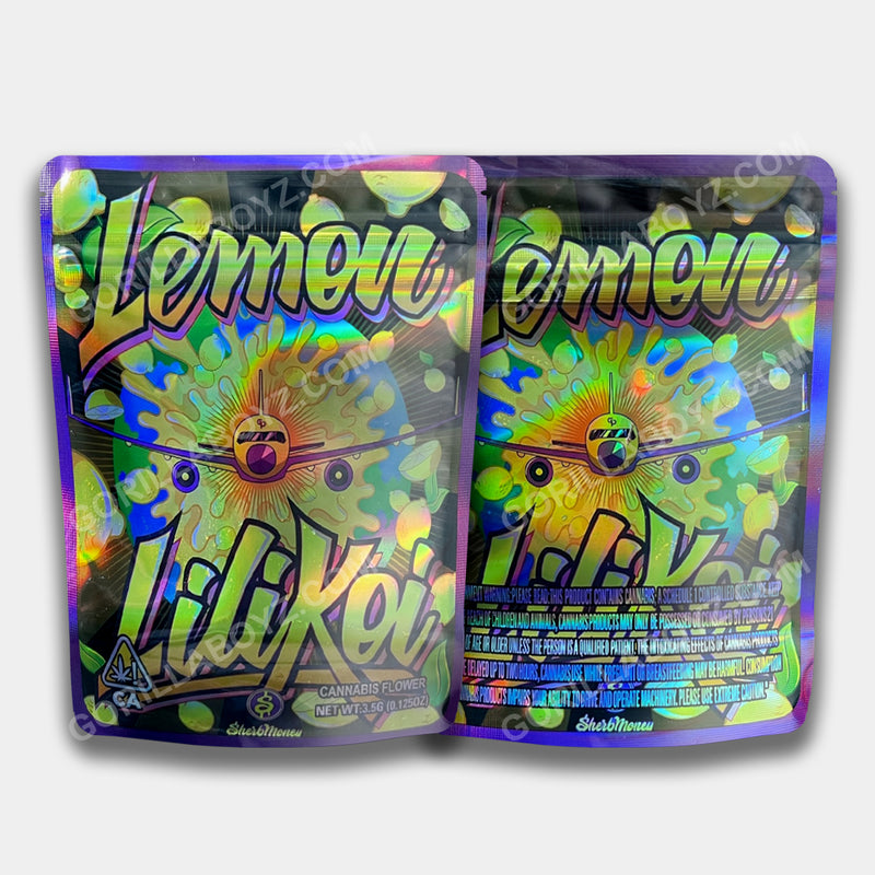 Lemon Lili Koi Holographic mylar bags 3.5 grams