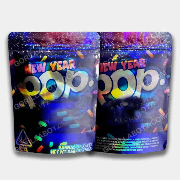 New Year Pop  Holographic Mylar Bag 3.5 Grams