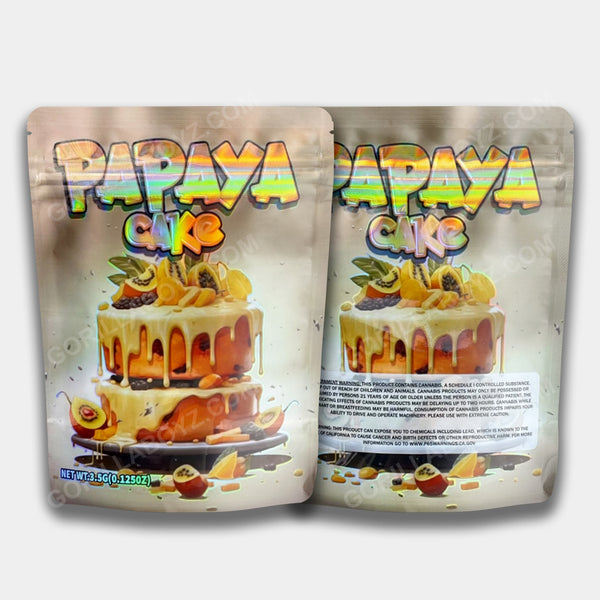 Papaya Cake Mylar Bag 3.5 Grams