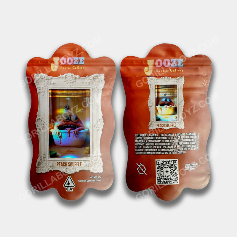 Peach Souffle mylar bags 3.5 grams