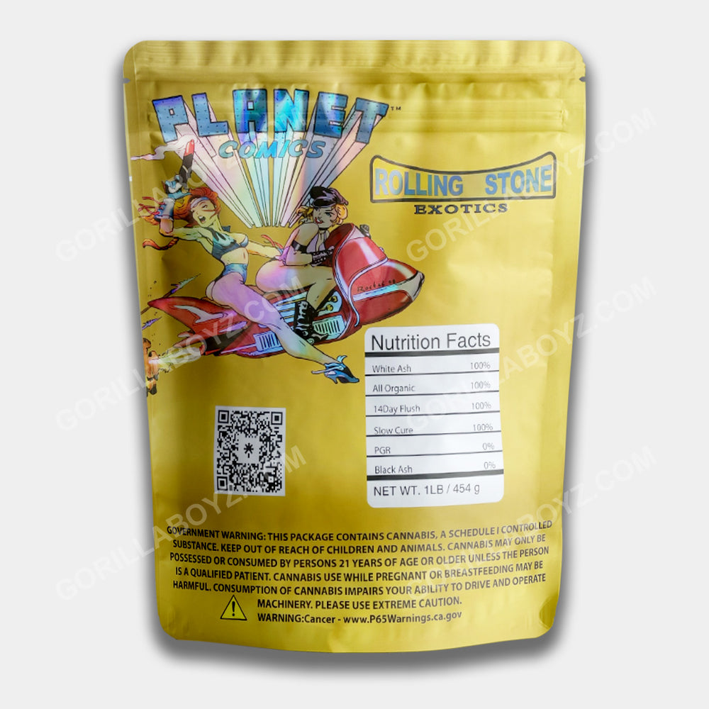 Planet Comics Mylar Bag 16 oz (1lb) | Smell-Proof Ziplocks