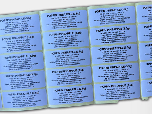 Poppin Pineapple Gumdropz Mylar Bag 3.5 Grams (Label & Authenticity Stickers Included)