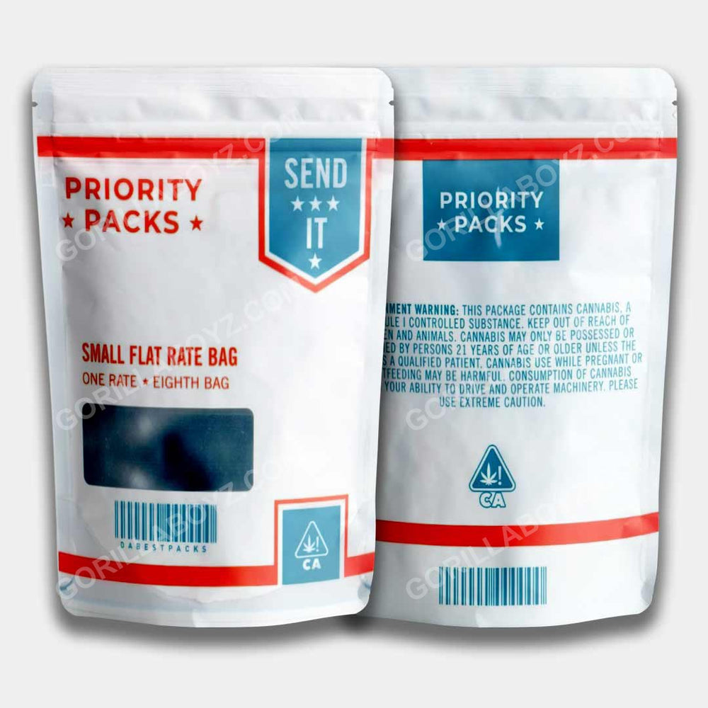 Mylar Bags 3.5 Grams Priority Packs | Heat Sealable | Easy