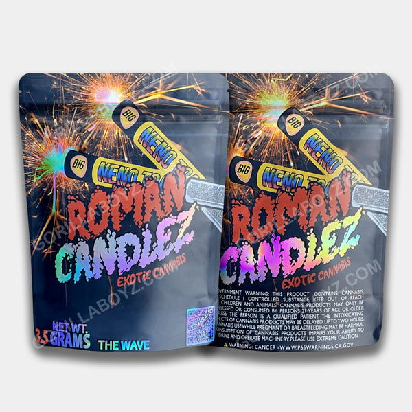 Roman Candlez mylar bags 3.5 grams