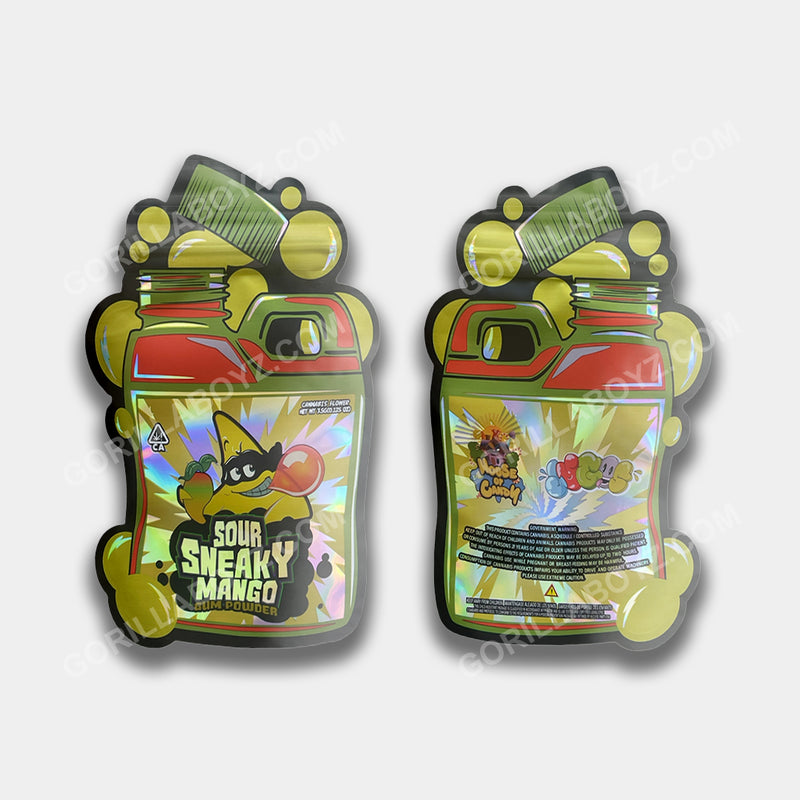 Sour Sneaky Mango mylar bags 3.5 grams