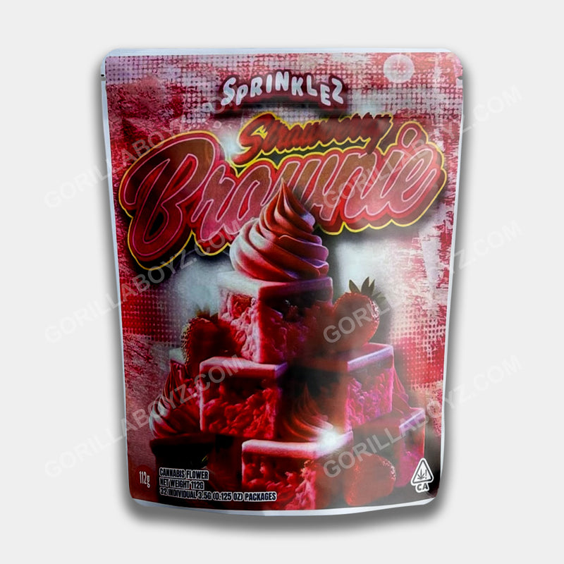 Sprinklez Strawberry Brownie  112 Gram - 1 Pound sticker Mylar Bag