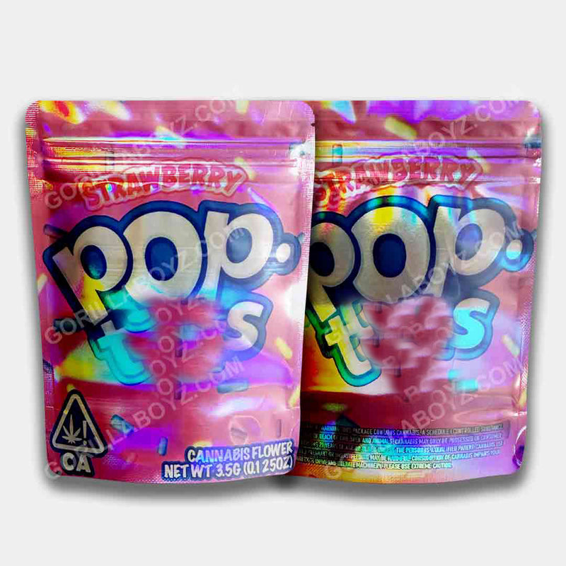 Strawberry Pop Holographic mylar bags 3.5 grams