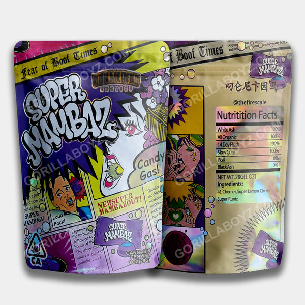 Super Mambaz Mylar Bag 1 oz | Smell-Proof Ziplocks – Gorilla
