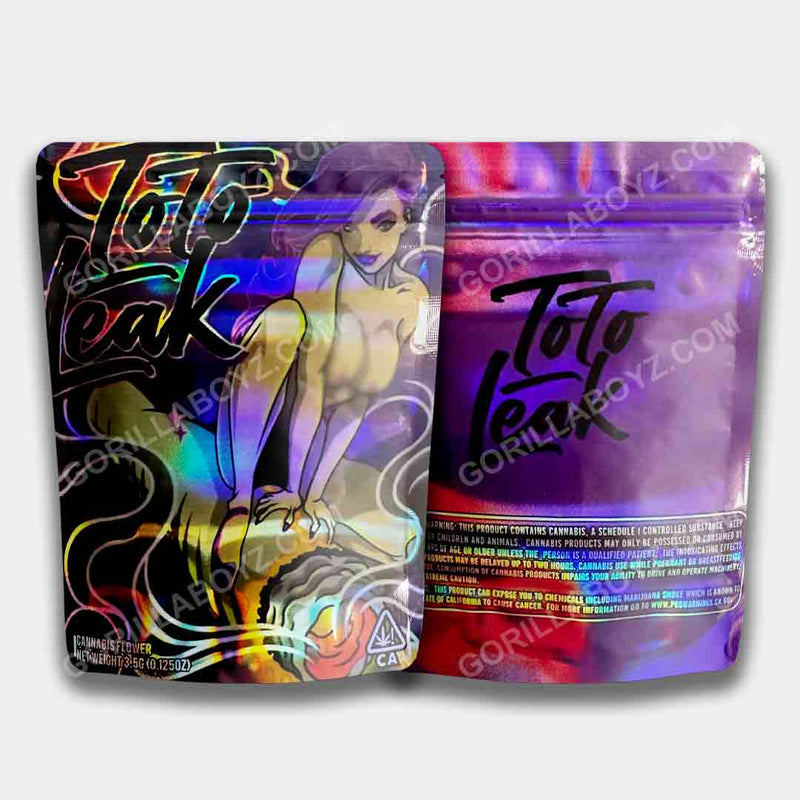 Toto Leak Holographic mylar bags 3.5 grams