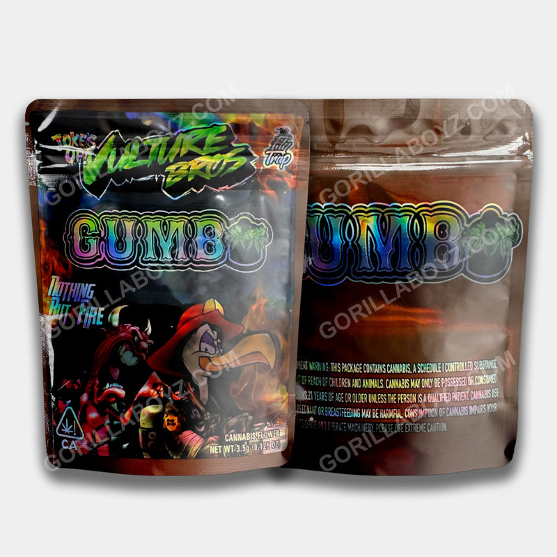Vulture Bros Nothing but Fire Gumbo mylar bags