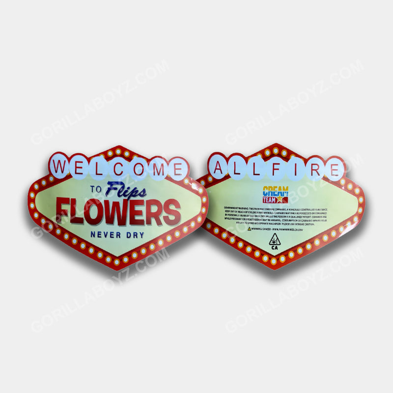 Welcome To Flips Flowers Never Dry (Design 1) Mylar Bag 3.5 Grams