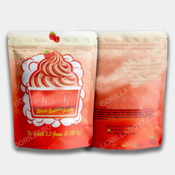 White Raspberry Gelato Mylar Bag 3.5 Grams