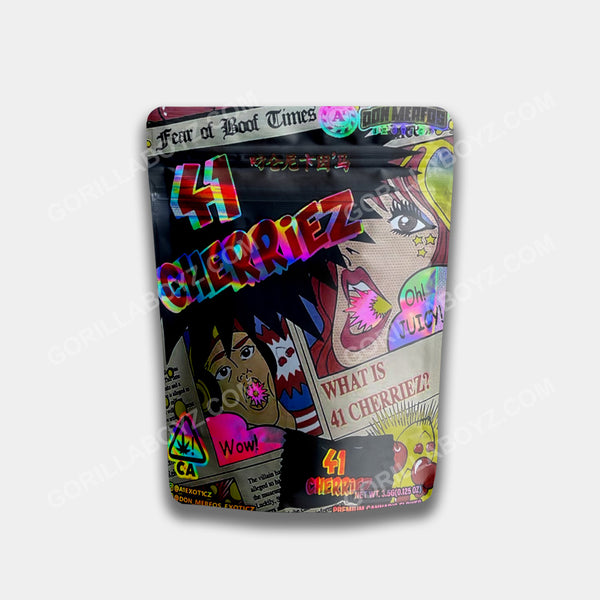 41 Cherriez holographic mylar bags 3.5 grams