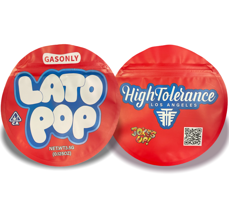 Lato Pop Red mylar bags 3.5 grams