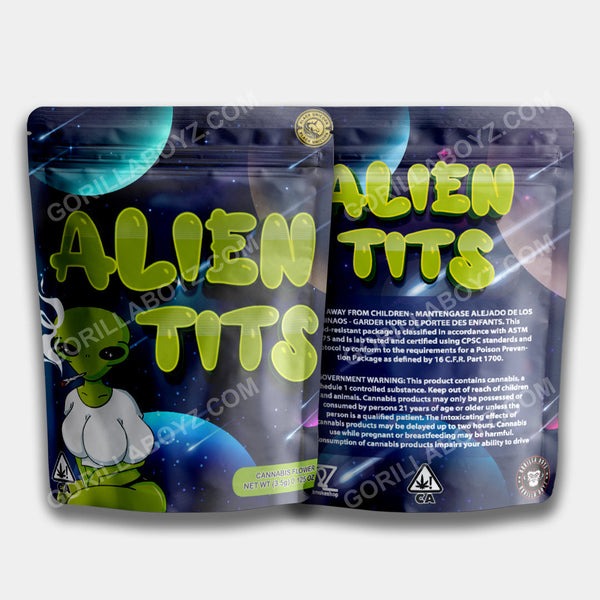 Alien Tits mylar bags 3.5 grams