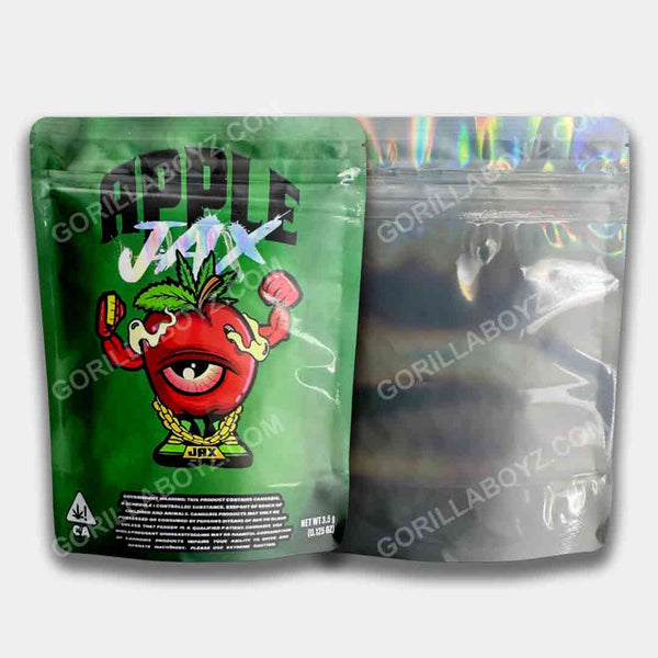 Apple Jax holographic 3.5 grams mylar bags