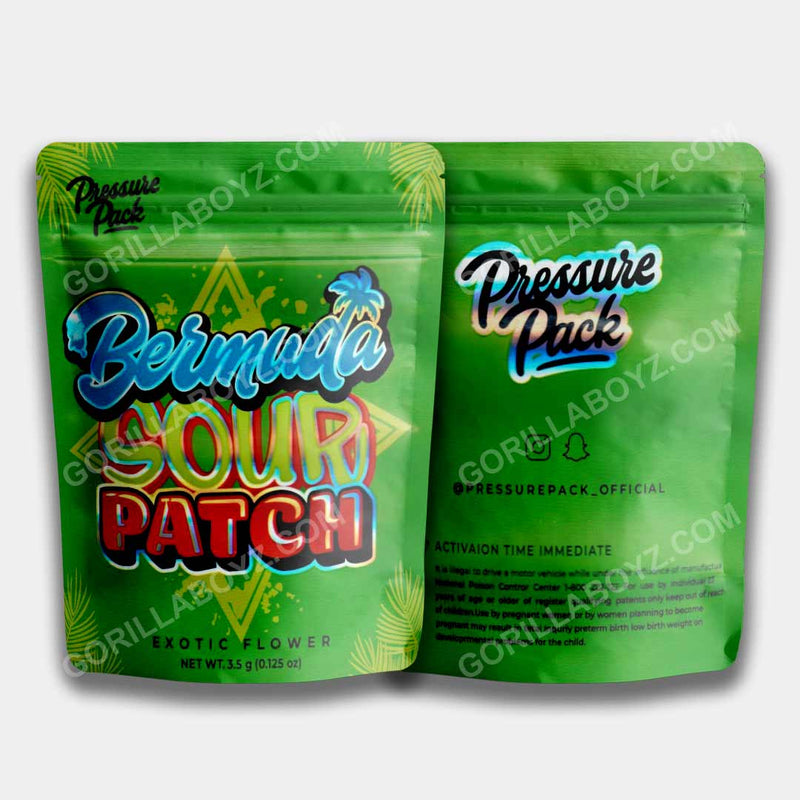 Bermuda Sour Patch mylar bags