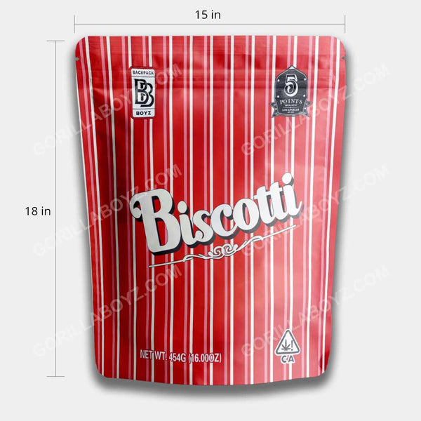 biscotti 1 lb mylar bags