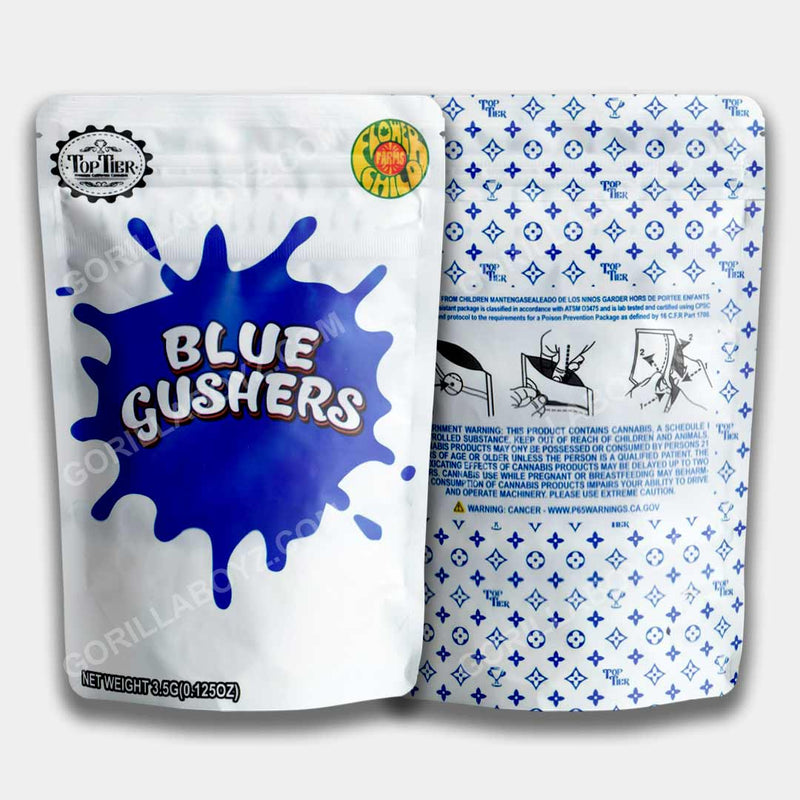 blue gushers mylar bags