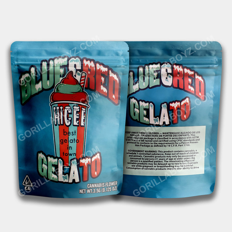 Bluecred Gelato mylar bags 3.5 grams