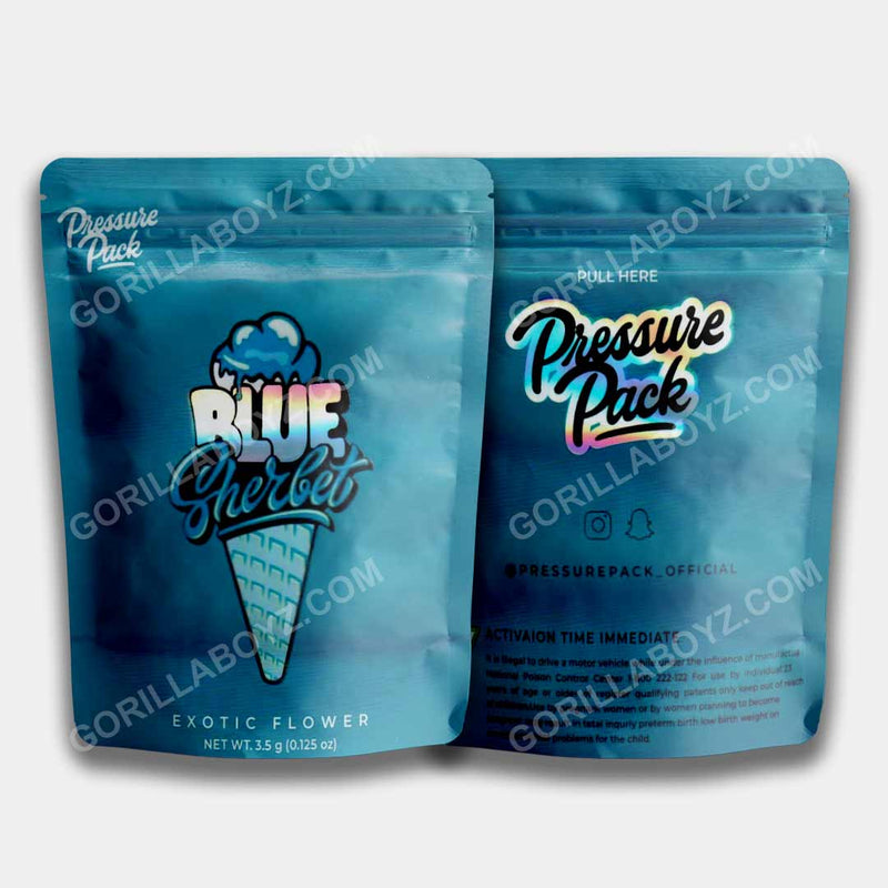 Blue Sherlet mylar bags