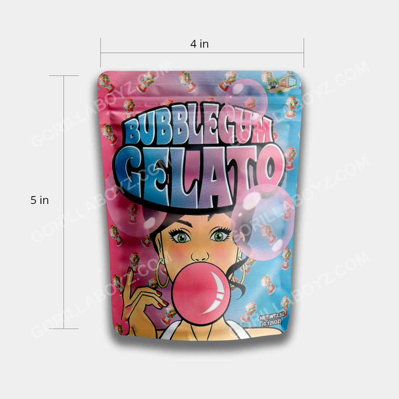 Bubblegum Gelato mylar bags 3.5 grams