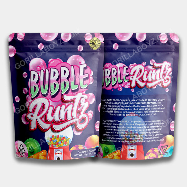 Bubble Runtz mylar bags 3.5 grams