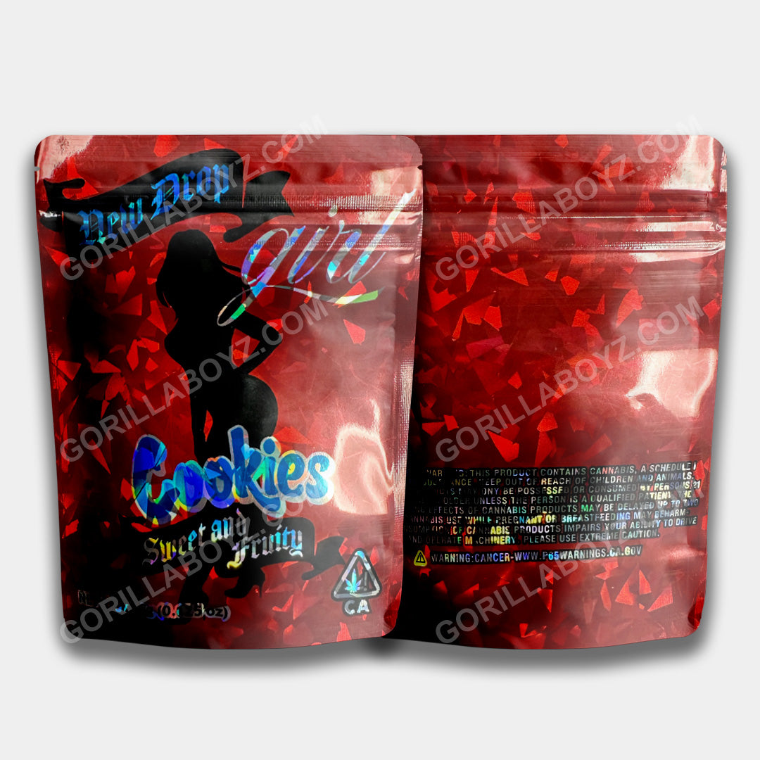 Mylar Bags 3.5 Grams Cookies Sweet and Fruity SmellProof Ziplocks Gorilla Boyz Inc