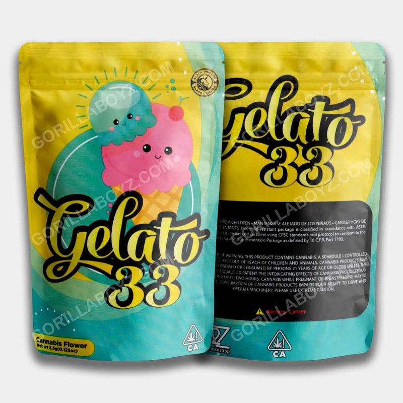 gelato 33 mylar bags