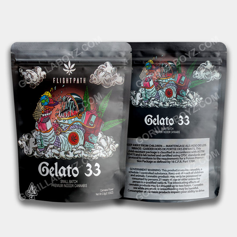 Gelato 33 mylar bags 3.5 grams