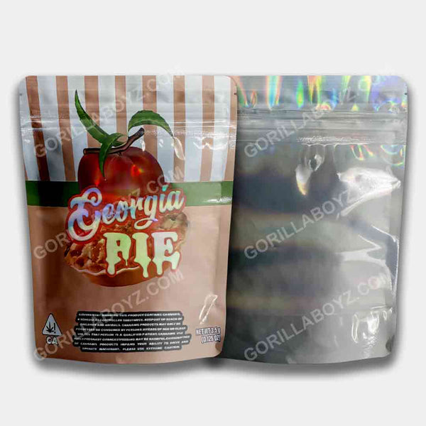 Georgia Pie mylar bags 3.5 grams holographic