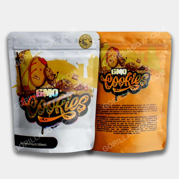 GMO Cookies mylar bags 3.5 grams