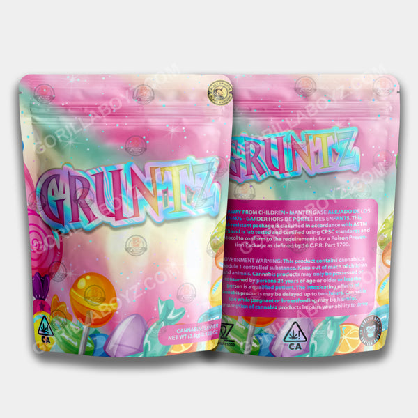 Gruntz mylar bags 3.5 grams