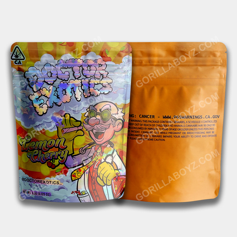 Mylar Bag Dr Exotics Lemon Cherry | 3.5 Grams Smell Proof Storage