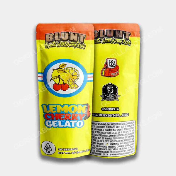 Lemon Cherry Gelato pre roll packaging 2 grams