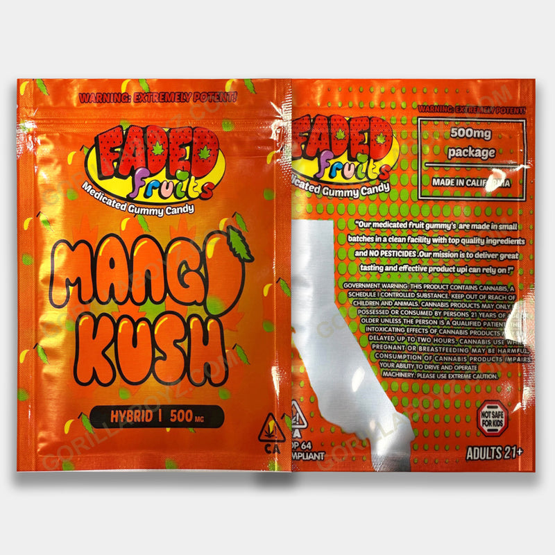 Mango Kush edibles mylar bags 500 mg