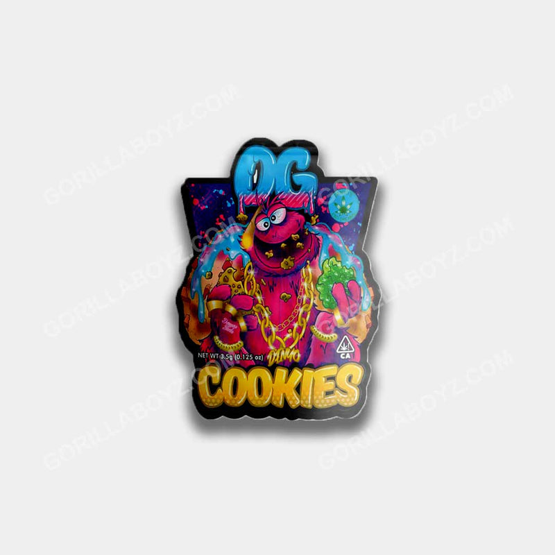 OG Cookies mylar bags 3.5 grams 