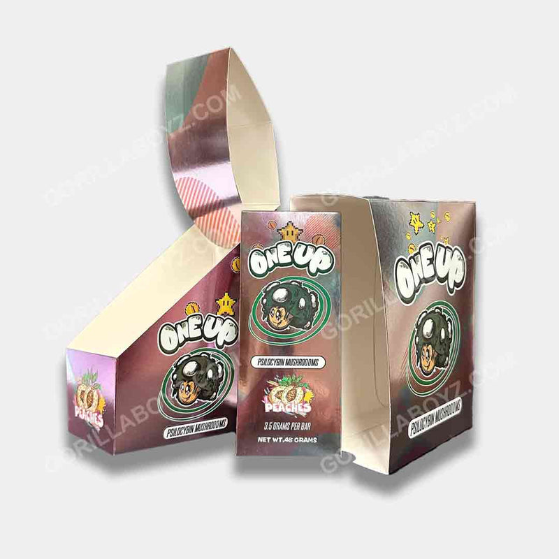 peaches one up shrooms packaging