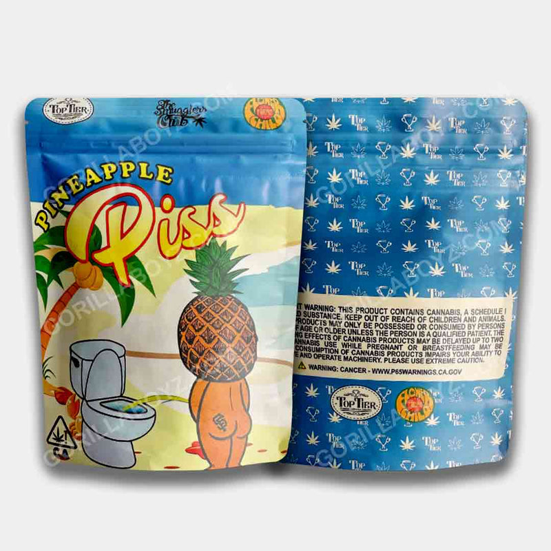 Pineapple Piss mylar bags 3.5 grams 