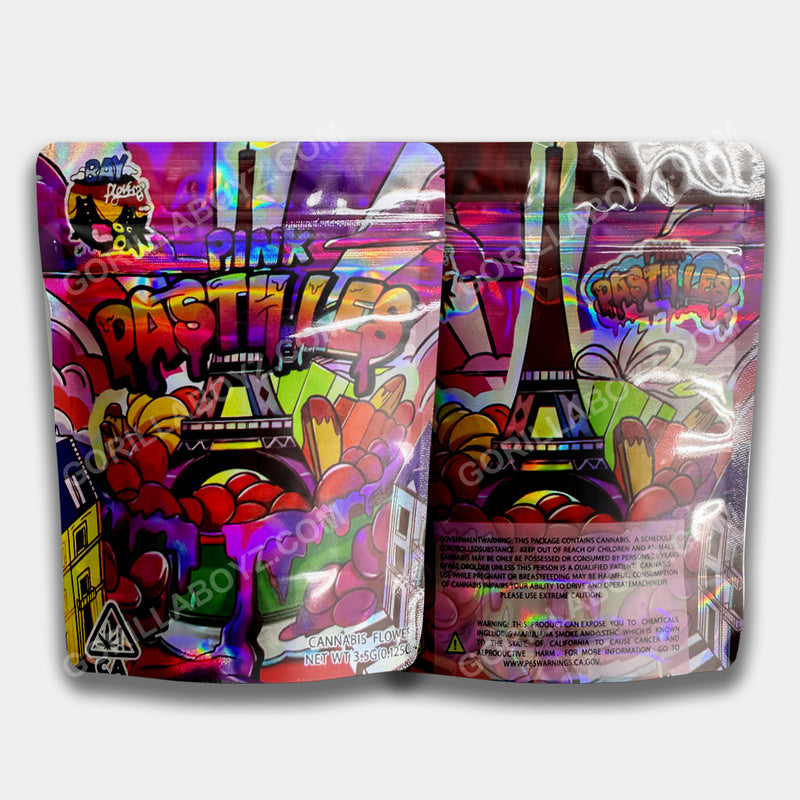 Pink Pasthles mylar bags 3.5 grams