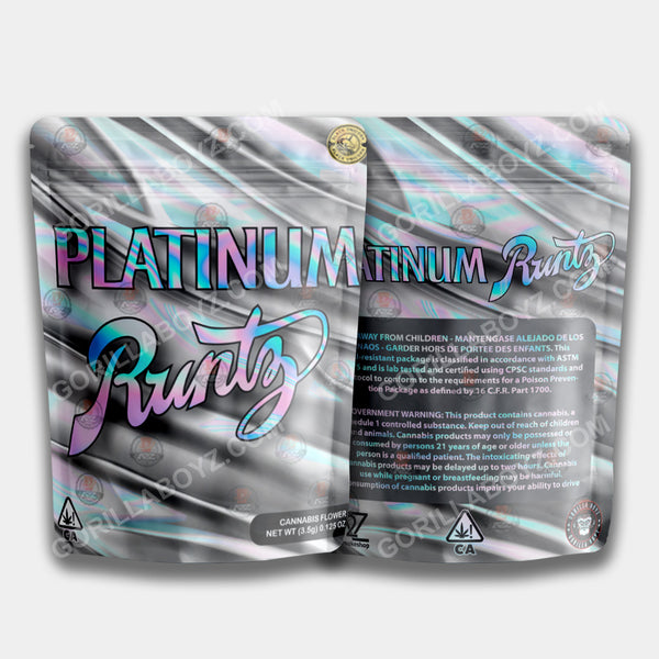 Platinum Runtz mylar bags 3.5 grams