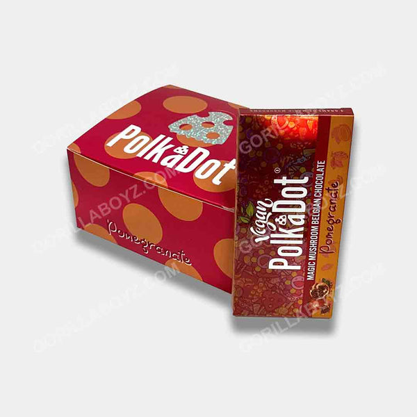 Pomegranate Polka Dot Shrooms Packaging 4 Grams