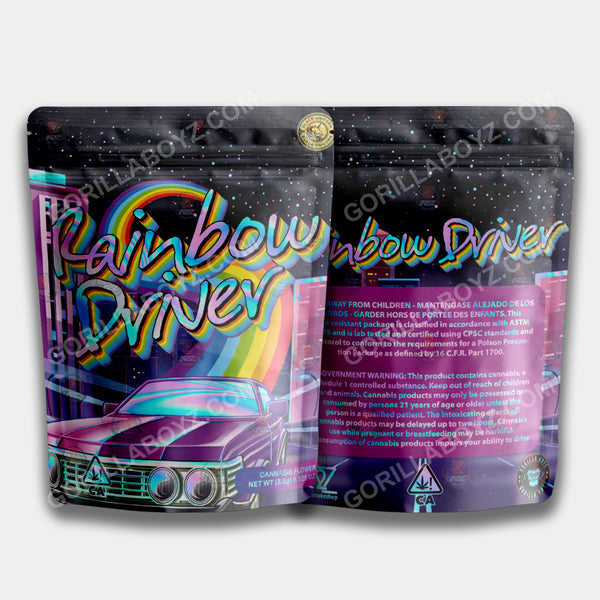 Rainbow Driver mylar bags 3.5 grams
