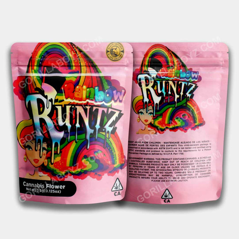 Rainbow Runtz Holographic mylar bags